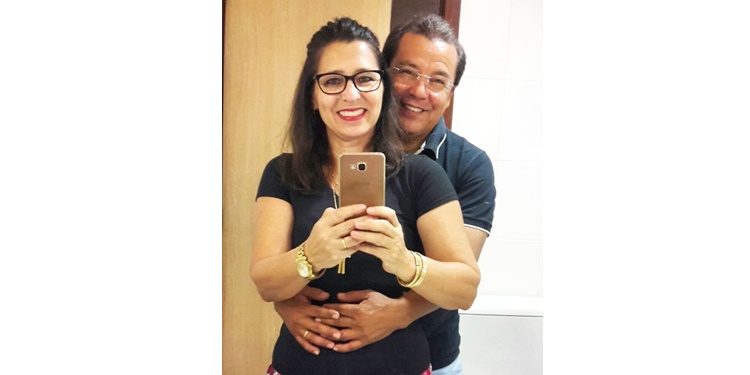 Prefeito Jonas Moura e a esposa Maria da Paz